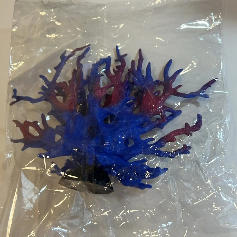 Fish tank Coral. Blue and pink. Brand new in the package.